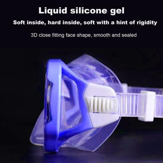 Детские очки для плавания с защитой носа, регулируемая подушка для лица для подводного плавания с маской и трубкой, противотуманные очки для плавания с широким обзором для детей