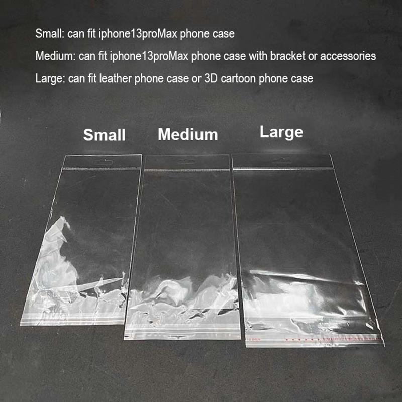 500pcs Mobile Phone Case OPP Packaging Bag Universal Neutral Plastic Packaging Bag Clear Self-adhesive Pouch 5