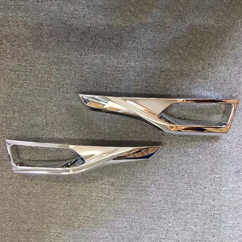 For Nissan Leaf 2018  ABS Chrome Front Fog Light Lamp Cover Foglights Frame Trim Protector Exterior Car Styling