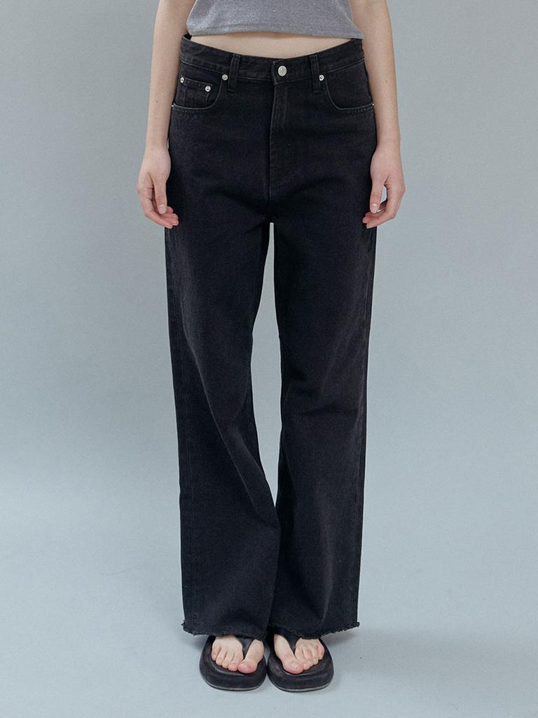 HETHERMENT 015 Ever Semi-Wide Denim (Black)