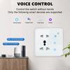 Tuya Wi-Fi настенная умная розетка 2-клавишный переключатель света Touch Us EU UK Plug закаленное стекло синхронизация электрическое приложение для Google Home Alexa