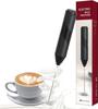 MAEXUS Electric Milk Frother Handheld Frother - Coffee Stirring Beverage Mixer, Cappuccino, Smoothie, Matcha, Hot Chocolate Mini Frother (Black)