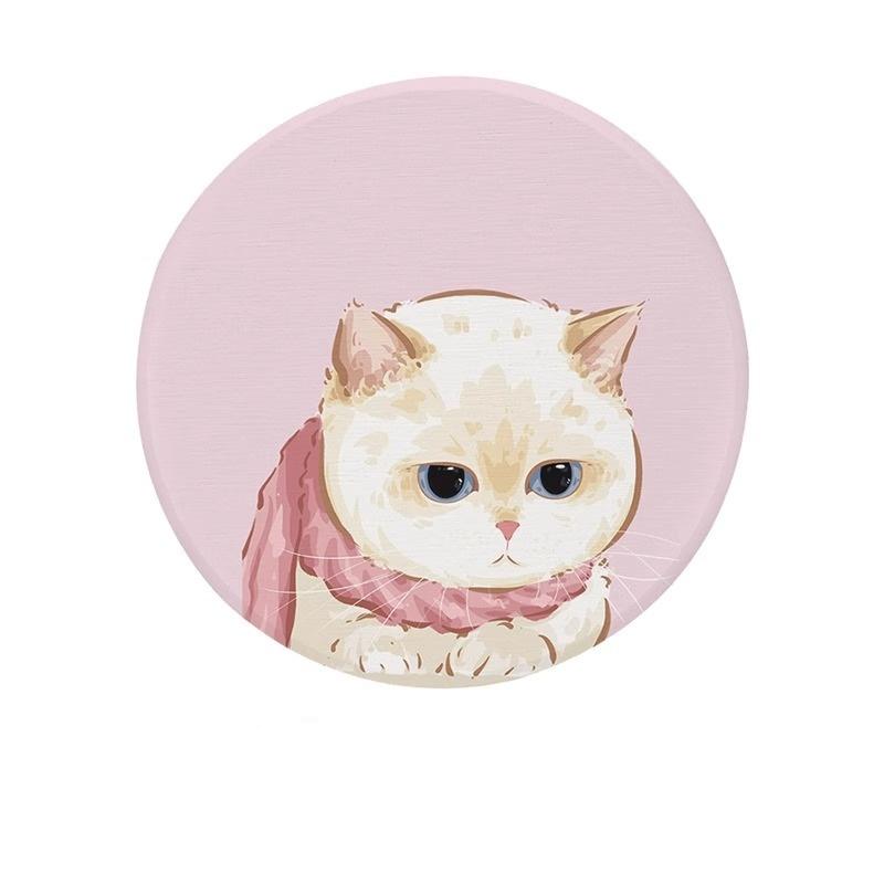 1/2 шт. быстросохнущий жесткий коврик для напитков с рисунком, коврик для чашки чая, антиожоговый коврик для декора стола, коврик для чашки с котом, декор для посуды 10 см