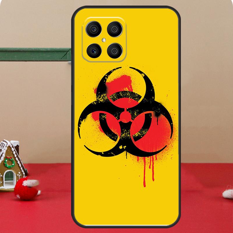 Логотип-символ биоопасности Чехол для Honor Magic 6 7 8 Pro Honor 400 200 70 90 Lite X8c X8b X9a X9b X9c X9d Win RT Чехол