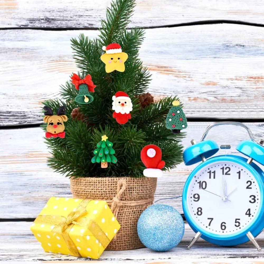 20pcs Santa Claus Phone Case Patch Mini Resin Accessories New Year Gifts