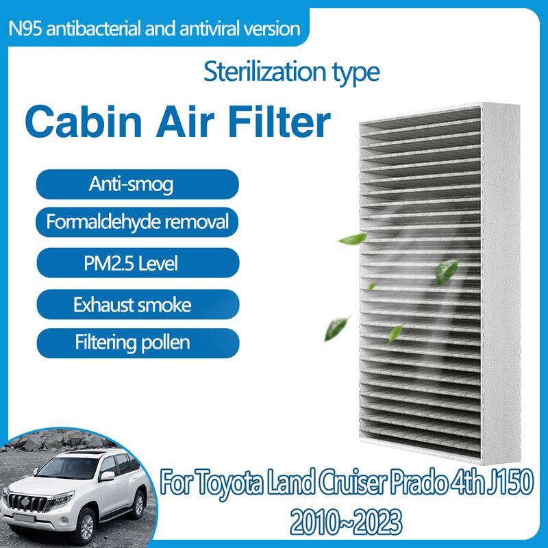 For Toyota Land Cruiser Prado 4th J150 2010~2023 87139-50100 87139-06060 Accessories External Cabin Filter Car Air Conditioner