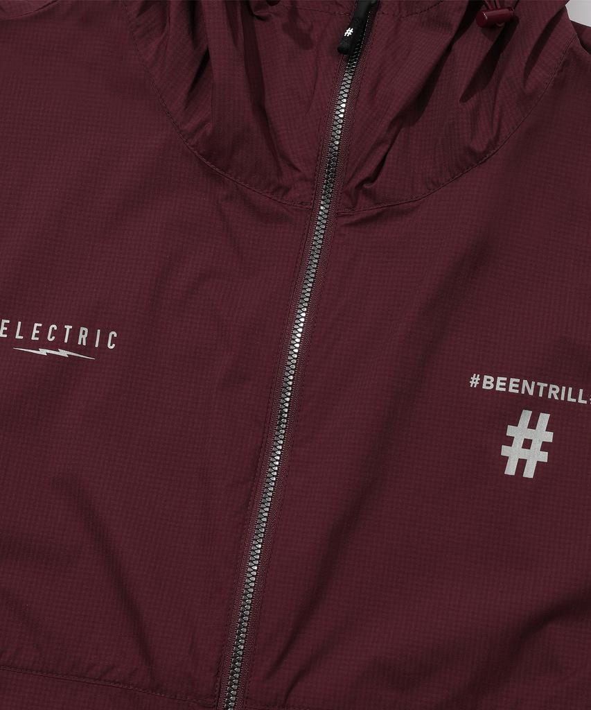 Beentrill [Beentrill X Electric] Технологичная оверсайз ветровка (Вино)