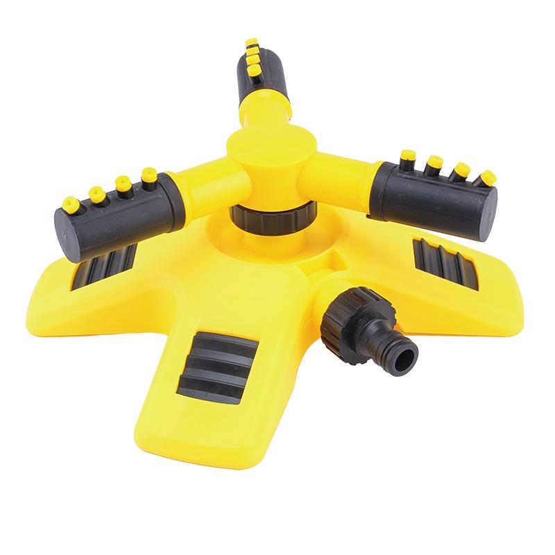 360-Degree Automatic Rotating Three-Arm Garden Sprinkler for Nursery and Vegetable Irrigation