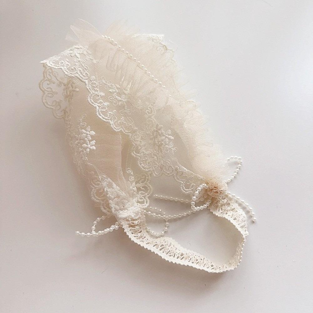 Hair Accessory Hollow Headband Elastic Lace Flowers Headwear White Cute Head Hoop Princess Girl