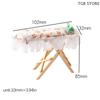 1:12 Wooden Ironing Board Mini Flat Iron Furniture Model Sewing Life Dollhouse Miniature Scene Decor Toy Micro Scene Props