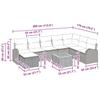 9 Piece Garden Sofa Set with Cushions Black Poly Rattan