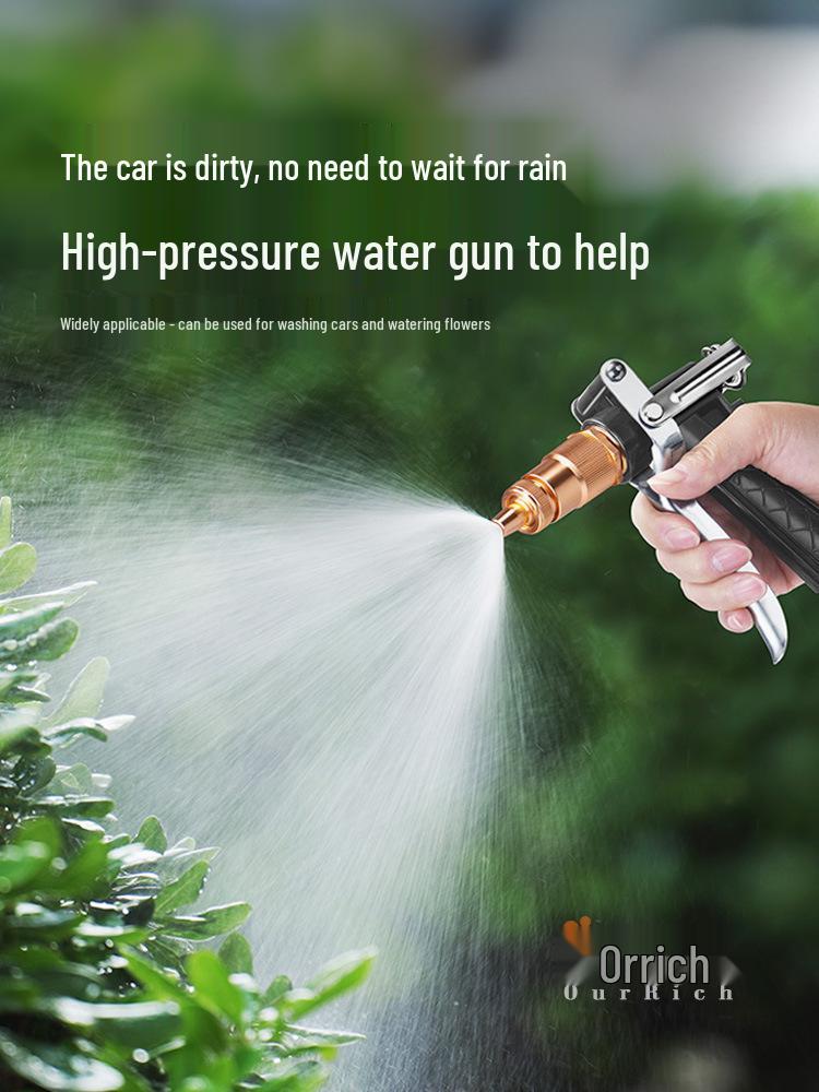 High-Pressure Water Gun Hose for Car Washing and Balcony Cleaning with Powerful Faucet Nozzle