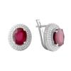 Silver Earrings with Natural Ruby 5.126ct (2058014)