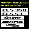 Автонаклейка AMG W220 Для Benz 4 шт./комплект 3D ABS Автонаклейка для Mercedes-Benz CLS Class TURBO 4MATIC Модифицированный Логотип AMG CLS 53S 63S