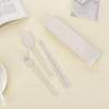 Portable Cutlery Box, 3pcs/set Travel Dinnerware Sets, Japan Style Wheat Straw Knife Fork Spoon, Student Kitchen Tableware