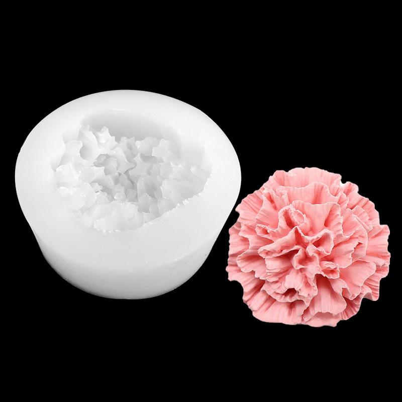 3D Rose Bloom Shape Cake Fondant Silicone Mold Flower Candle Mold Cupcake Jelly Candy Chocolate Decoration Baking Tool Mould