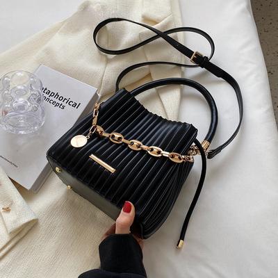 Модные мини-сумки через плечо из искусственной кожи со складками для женщин, весенняя сумка 2024 года и кошельки, сумка-мешок с короткой ручкой