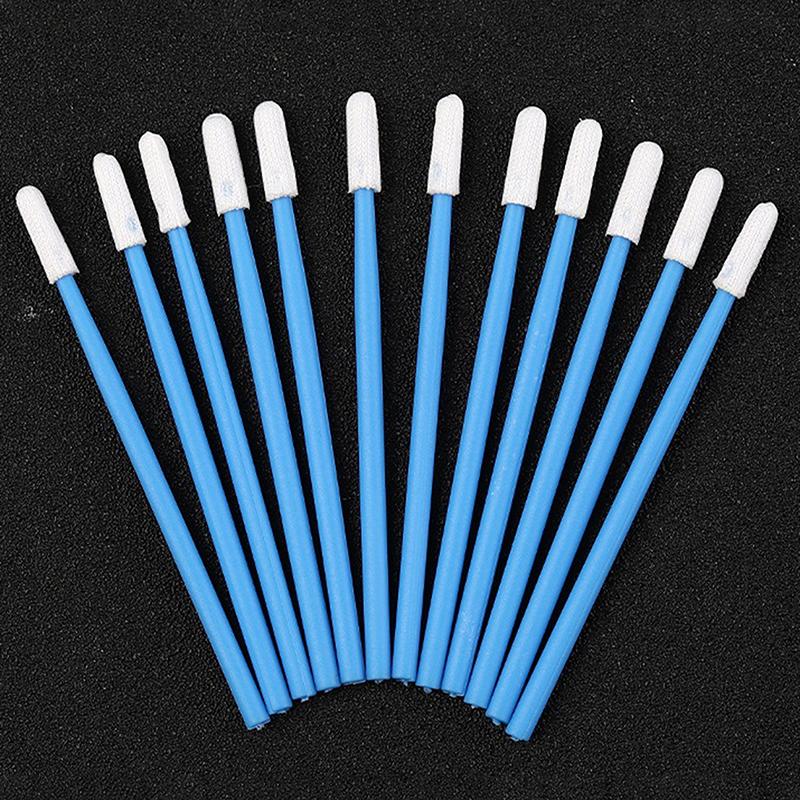 100 шт. Промышленные ватные палочки Нетканые Антистатические Удаление пыли Для Линзы фокусировки волоконного лазера и Защитных окон Инструменты для очистки