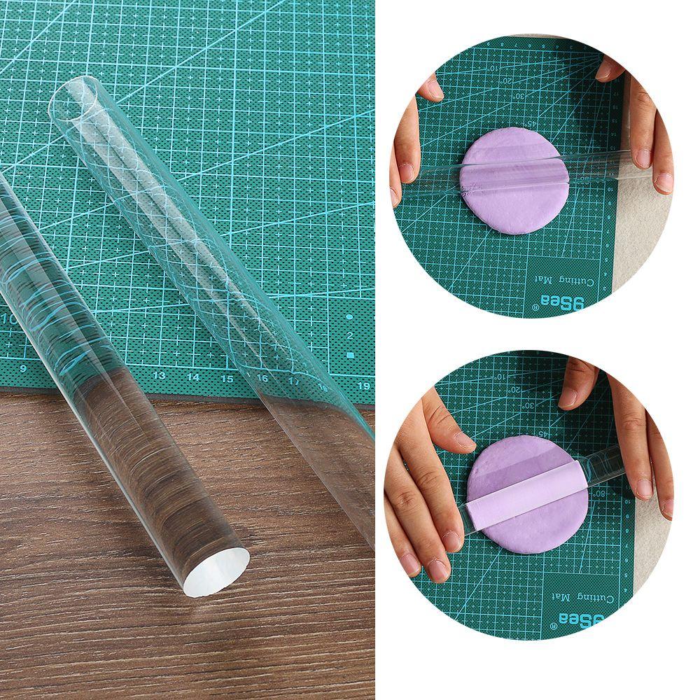 Shaping Cylindrical Sticks DiyCraft Acrylic Rod Pottery Tools Transparent Clay Roller