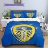 Постельное белье с узором в виде эмблемы Leeds United, Домашний декор, Подарок на день рождения (1 пододеяльник + 2 наволочки, без наполнителя)