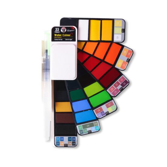 Акварельные краски с набором палитр Насыщенные цвета Сильно пигментированные Легкий портативный набор красок для путешествий