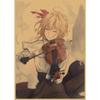 Ретро Аниме Постер Violet Evergarden - Двумерная Настенная Картина-Фреска на Крафт-бумаге