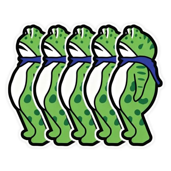 1/5/10/20/50/100Pcs Resist Frog Sticker Waterproof PVC Frog Meme Sticker Cell Phone Laptop Computer Helmet