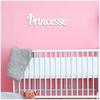 Les Trésors De Lily [Q6560] - 3D Wooden Decorative Word 'Princess' White - 45x14x1. 5cm