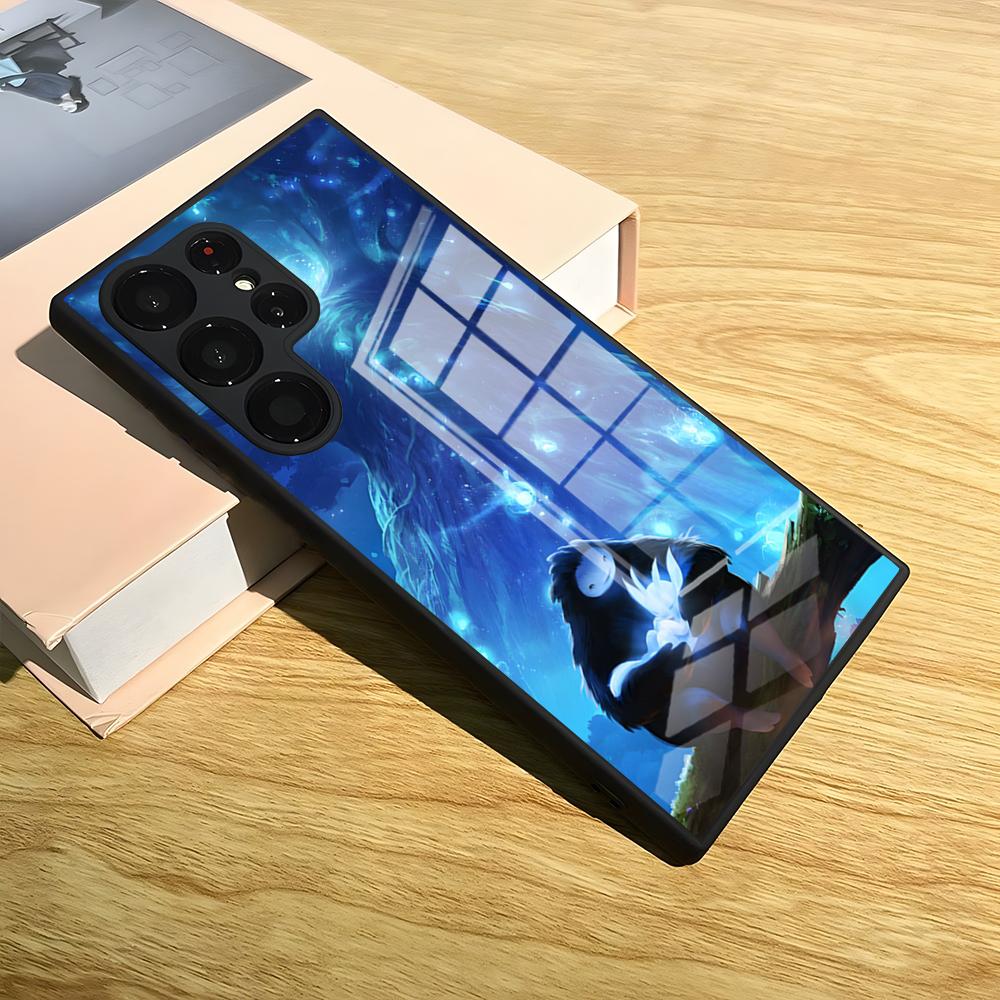 Чехол для телефона Game O-Ori The Blind Forest для S25 Ultra Samsung S26 S24 Fe S22 S20 S23 21 Plus A54 A34 A53 A16 Стеклянная крышка