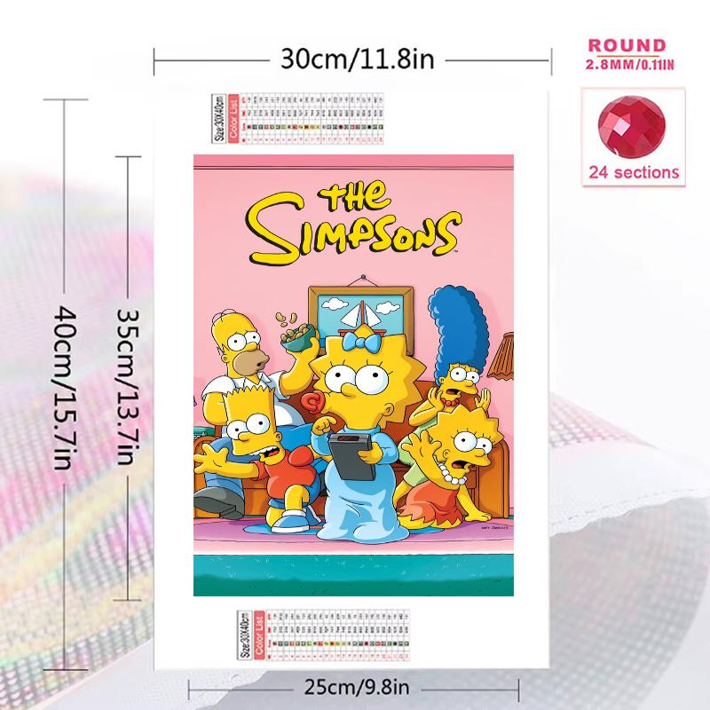Simpsons Mayhem.171 100% Round Full Drill 5D DIY Diamond Painting Embroidery Cross Stitch Rhinestone Décor
