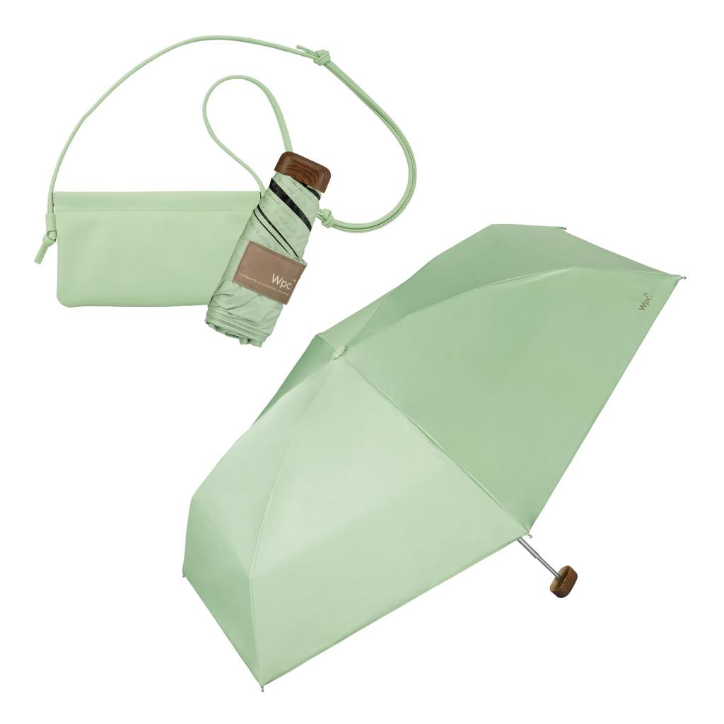 Sunshade Noble Basic Mini Green UV Sunny and Rainy Folding Tote [2025] Wpc. 100% Shading/100% Protection/UPF50+/Heat Protection/For Days Umbrella,