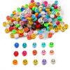 500Pcs Round Shape Acrylic Beads Spaced Smile Beads For Jewelry Making Craft Accessories