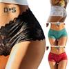 Women Panties Hollow Out Lace Mid Waist Soft Breathable Anti Septic Soilid Color Elastic See Through Lady Underpants Briefs Underwear