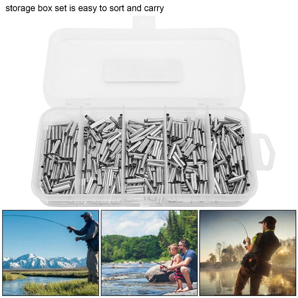 500PCS Single Double Barrel Fishing Line Crimping Sleeves for Fishing Enthusiasts