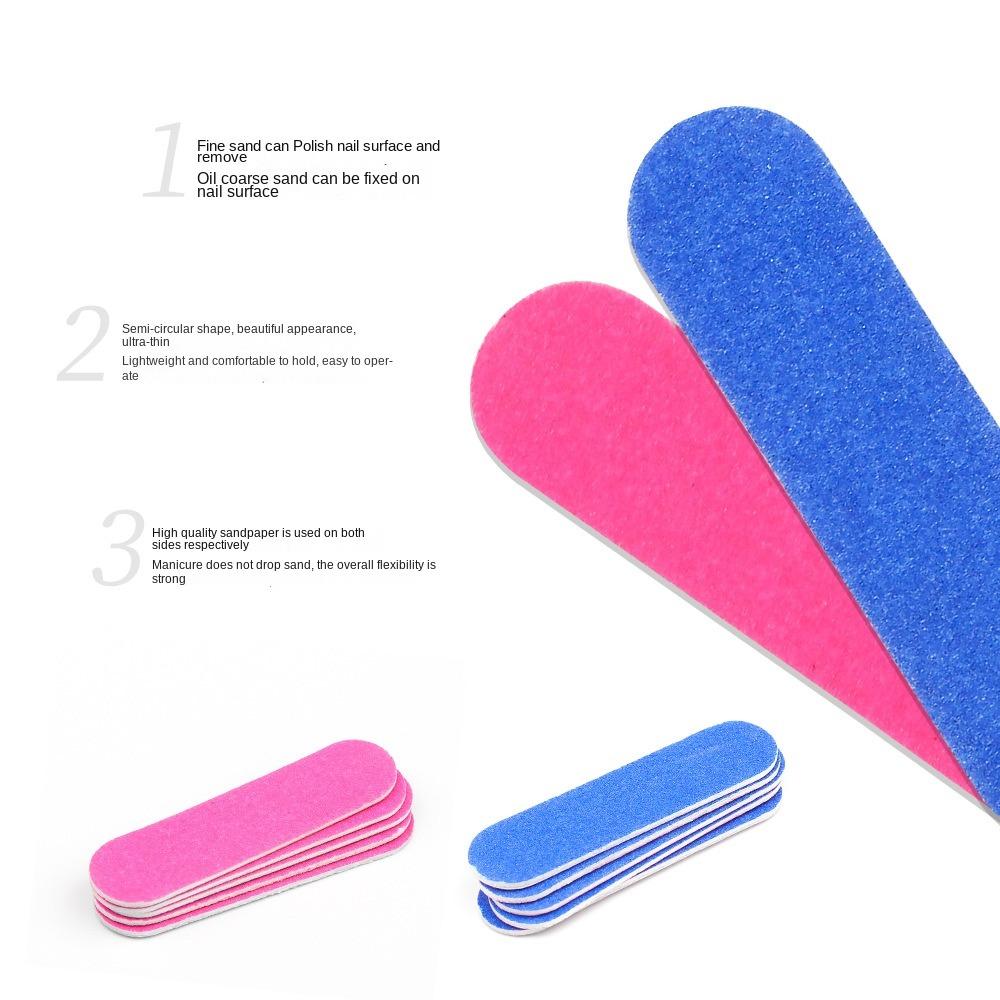100 pcs Single-use Wood Chip Nail File Blue Veneer File Professional Disposable Nail Files  Women