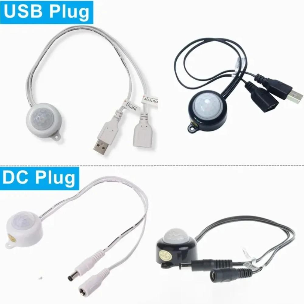 Светодиодная лента PIR Инфракрасный датчик движения USB DC Штекер Переключатель Регулируемый DC5V 12V 24V Поворотный сенсорный диммер для светодиодной ленты Ночник