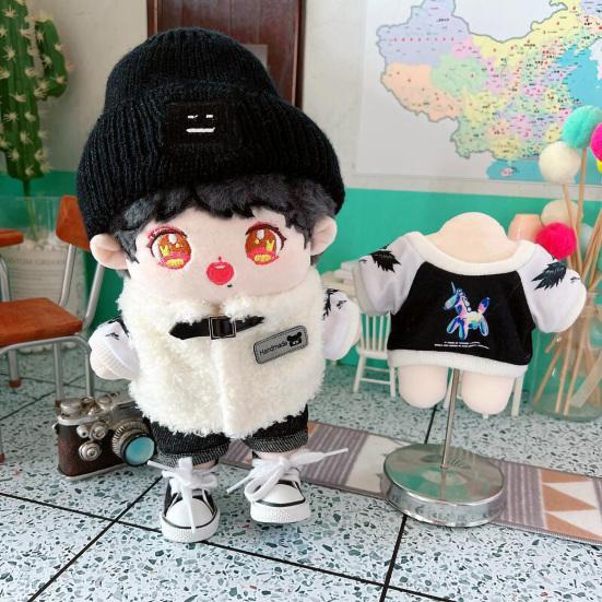 1 комплект милых мягких стильных аксессуаров, игрушек, жилеток, курток, брюк, 20 см, хлопковая кукольная одежда для девочек, подарок, топ