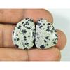 25.45Cts. Natural Dalmation Jasper (17mm X 23mm Each) Cabochon Match Pair SK-2515