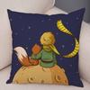 Little Prince Cushion Cover Decor France Anime Cartoon Print Pillow Case for Sofa Home Children Room Soft Plush Throw Pillowcase