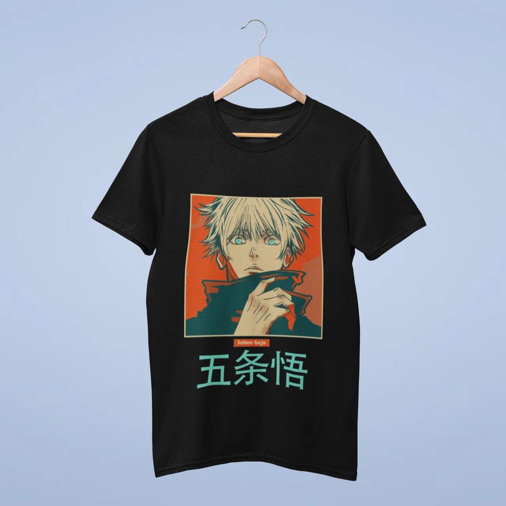 Jujutsu Kaisen Юдзи Итадори Графическая футболка 100% Хлопок Оверсайз футболка унисекс Y2k аниме одежда Унисекс Короткий рукав Круглый вырез Мода
