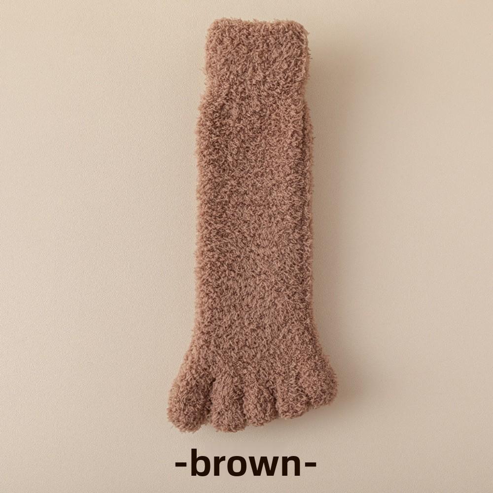 Зимние носки с пятью пальцами из кораллового флиса – Утепленные теплые носки для сна и дома для мужчин и женщин