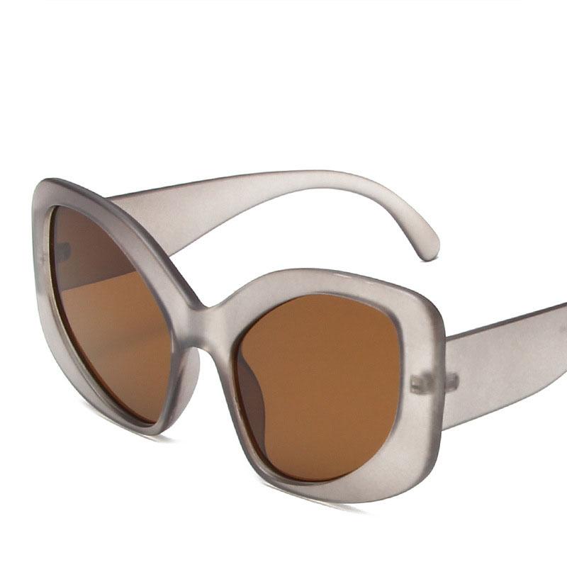 Неполяризованные большие солнцезащитные очки для женщин, модные овальные футуристические массивные солнцезащитные очки в стиле Y2k, изогнутые округлые очки