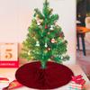 2025 New Christmas Tree Skirt White Knitted Christmas Day Living Room Christmas Tree Base Decorative Supplies