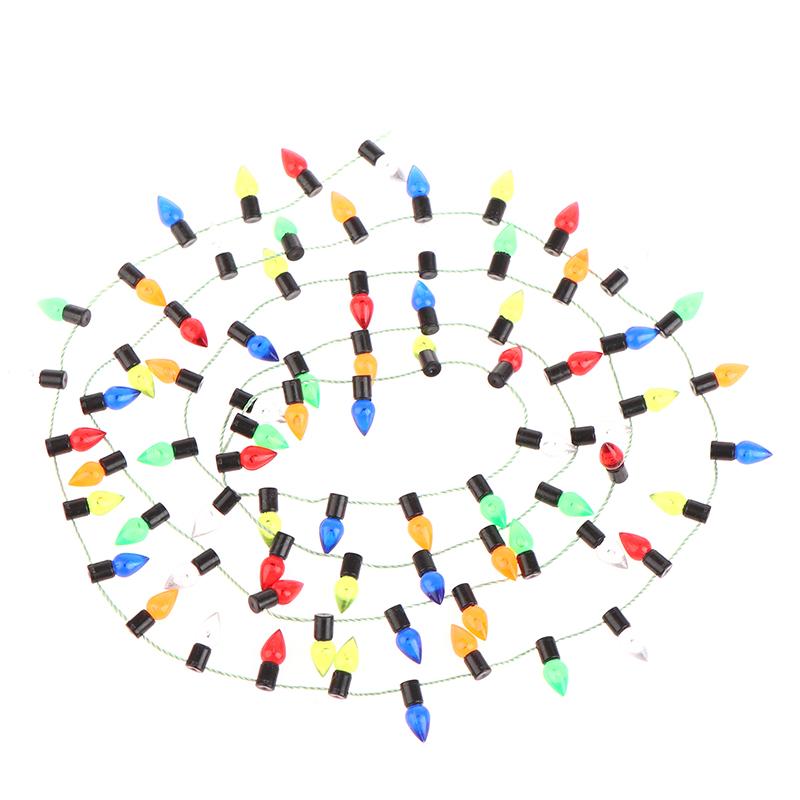 1:12 1 гирлянда искусственных огней Рождество Хорошее украшение кукольный домик Миниатюрная мини-мебель Аксессуары гирлянды