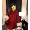 Double-sided Wool Coat Mid-length Korean Style Loose Woolen Coat with Fur Cuffs