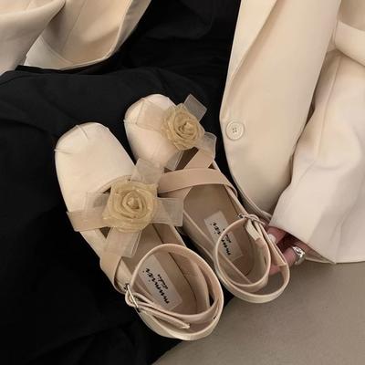 Модная женская обувь во французском стиле 2025весна Новые туфли-лодочки с круглым носком Модная универсальная обувь Мэри Джейн Простая нескользящая женская повседневная обувь