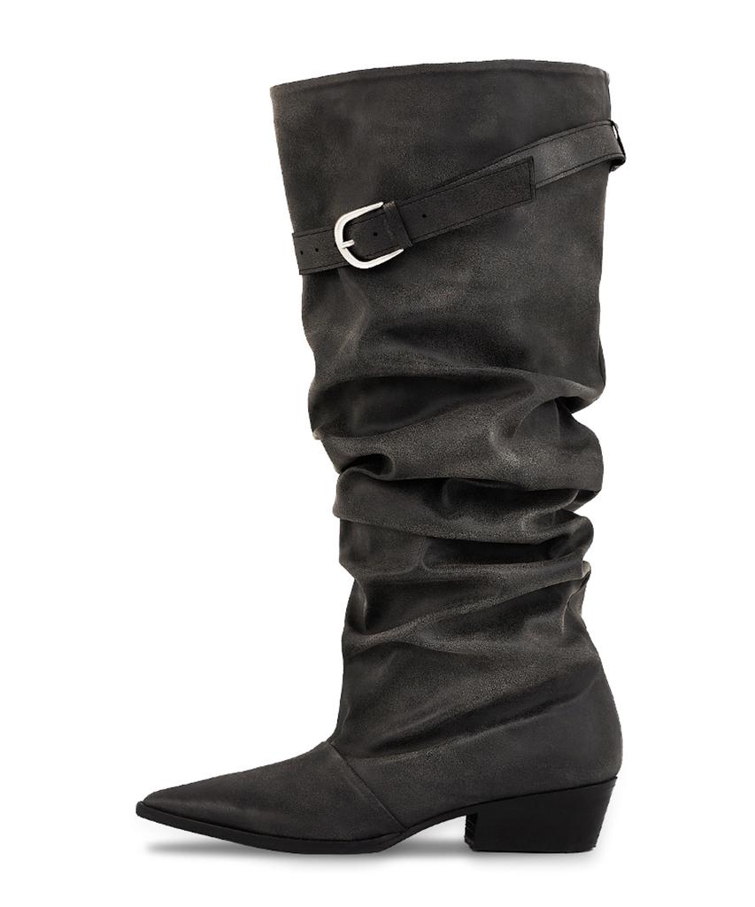 Negative Three Kimera Knee-High Slouchy Long Boots_Dusty Gray