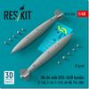 Reskit 2000 Lb Bomb Fin Air Force Type 2 Pieces Plastic Model Parts 1/48 Mk.84 w/BSU-36/B RSK48-0524 (Airplane)