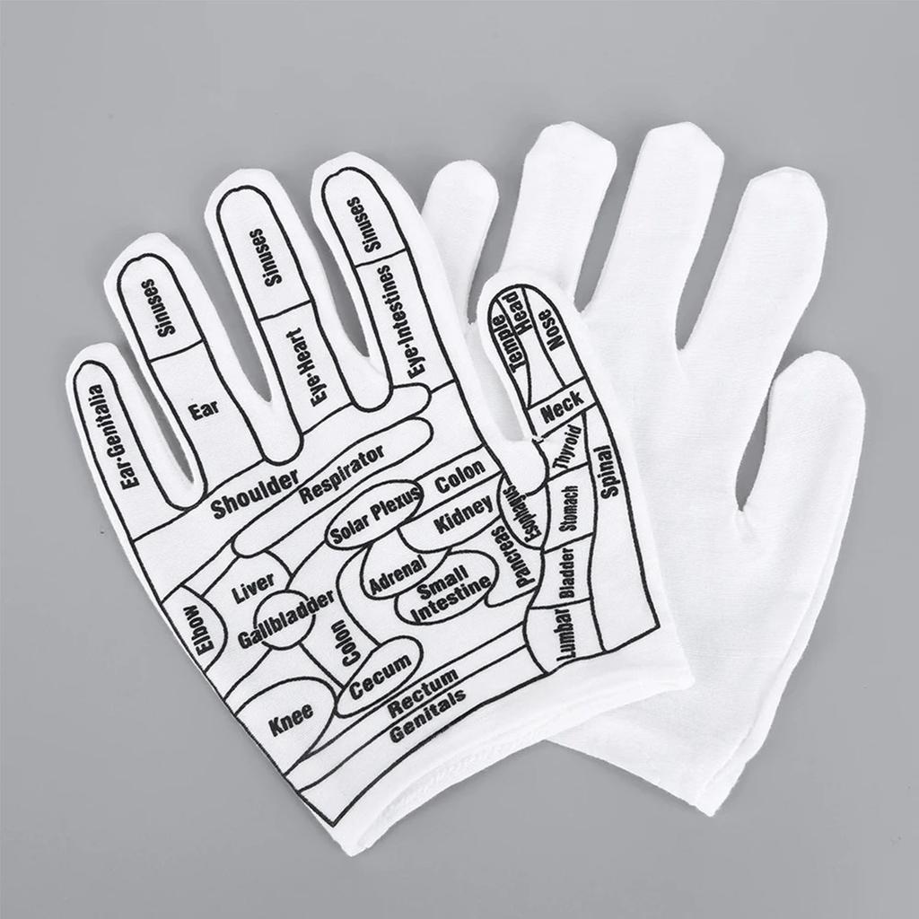 Перчатки для акупрессуры и рефлексологии для спа-процедур для рук, инструмент для акупрессуры для массажа рук, многоразовые варежки для домашней спа-терапии для рук