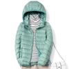 FASHION 2025 Winter Thin Down  Women's Short Hooded Fashion White Duck Down Slim Large Size Lightweight  Winter Clothes